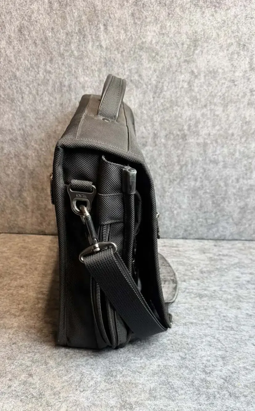 TUMI Alpha Expandable Nylon Laptop Messenger Briefcase Bag